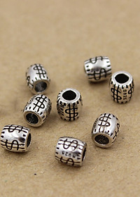 Combo 6 cái charm bạc túi tiền xỏ ngang - Ngọc Quý Gemstones