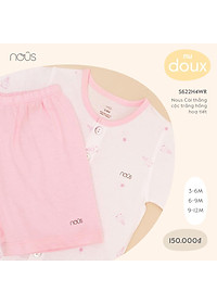 Bộ Quần Áo Cộc Cài Thẳng Nous - Chất Liệu Nu Petit Bé Gái - Bé Trai (Size từ 3-6 Tháng Đến 9-12 Tháng)