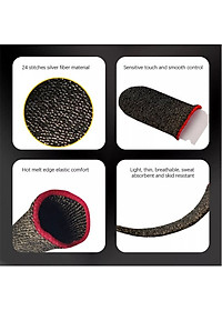 Bao tay chơi game cảm ứng găng tay chống mồ hôi, chống trượt - 1 ngón lẻ viền đỏ no box