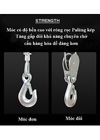 Bộ Tời Điện Kèm Rùa ABG PA600 (300/600Kg) 30 Mét - Giúp Máy Tời Treo Nâng Hạ Vật Nặng Dễ Dàng Trong Nhà Xưởng Công Nghiệp Và Đời Sống, Nâng Kéo Linh Hoạt, Hiệu Quả Cao - Hàng Chính Hãng