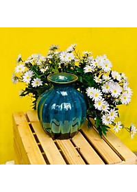 Lọ Hoa Cao Cấp - Men Hỏa Biến - Dáng Múi Khế - Gốm sứ Bát Tràng - Trang Trí Nội Thất