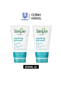 Nơi bán Combo 2 Sữa rửa mặt Simple giúp kiềm dầu và ngừa mụn hiệu quả - cho da mụn nhạy cảm 150ml [CHÍNH HÃNG ĐỘC QUYỀN] [DIỆN MẠO MỚI]