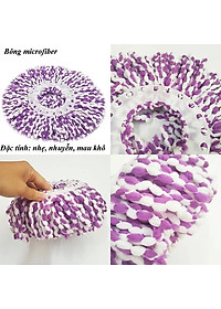 Bông Lau Nhà 360 Độ Sợi Microfiber Thấm Hút Nhanh, Màu Ngẫu Nhiên - Hàng chính hãng 