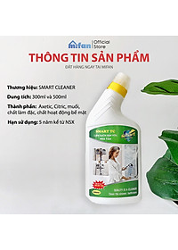 Làm Sạch Sen, Vòi Inox, Tường Sàn Gạch Nhà Tắm SMART TC - Tẩy Cặn Canxi, Vết Nước Cứng, Vết Bẩn Lâu Ngày - Tặng kèm chổi lông - MIFAN Phân Phối Chính Hãng