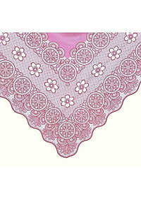 KHĂN TRẢI BÀN PAULEE 856B - HOA VĂN HỒNG - 150 CM X 264 CM - KHÔNG THẤM NƯỚC