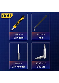 Bộ Tua Vít Sửa Chữa Đa Chức Năng Deli 33 Món Cao Cấp - Chất Liệu Siêu Bền, Thiết Kế Gọn Nhẹ Tinh Tế - DL1033D