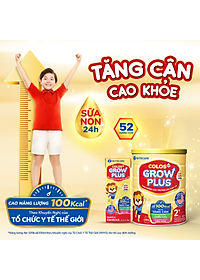 Sữa bột Nutricare Colos 24h Grow Plus 2+ giúp trẻ phát triển toàn diện (850g)