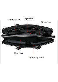 Cặp nam văn phòng Marrant BHM17610 Da bò thật Túi xách công sở nam. Vừa laptop 14inch. Phom cứng.Hàng chính hãng.
