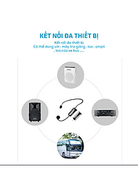 Micro không dây, mic không dây, micro cài đầu không dây TAKSTAR HM-200W công nghệ UHF - AVSTAR - hàng chính hãng