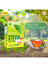 Đường Ăn Kiêng Tropicana Slim Stevia 125gr - Chiết Xuất Từ Lá Cỏ Ngọt Stevia 125g (50 x 2.5g)