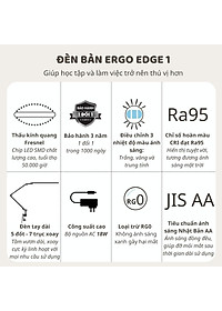 Đèn bàn học Led bảo vệ mắt Ergo Edge 1 DandiHome chống cận để làm việc, đọc sách cao cấp có thể kéo dài và gấp gọn - 3 chế độ sáng thông minh