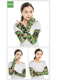 Ống tay chống nắng vải thun lạnh thoáng mát tay xỏ ngón cái thích hợp cả nam và nữ