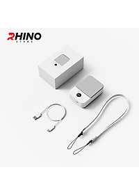 Quạt gió mini cầm tay Rhino F302 tích điện, 3 mức độ gió, pin 2000 mAh kèm dây treo - Hàng chính hãng