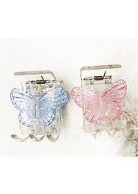 Kẹp tóc con bướm - kẹp tóc càng cua 5 răng - kẹp tóc trong suốt - kẹp gấp 5 răng mẫu mới