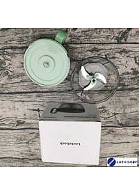 Dụng Cụ Băm Nhỏ Thực Phẩm, Xay Cắt Rau Củ, Nghiền Thịt Bằng Tay Lock&Lock Size S CKS-312GRN (400ml) 