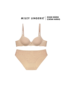 Bộ Áo Và Quần Lót Nữ Modal Phối Ren Fecthing Dream Màu Nude Miley Lingeire - BRL002-FCM04