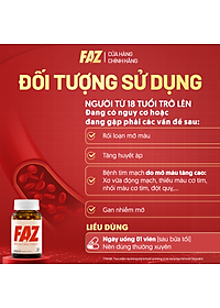 [Tặng Hộp 15v] Combo 4 Hộp 30v - Viên Uống FAZ Ecogreen Hỗ Trợ Giảm Mỡ Máu, Điều Hòa Tim Mạch