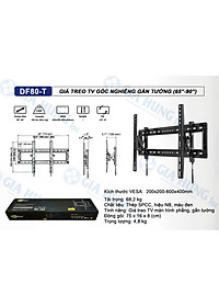 Giá Treo Nghiêng DF80-T (60 - 80 inch) - Hàng nhập khẩu