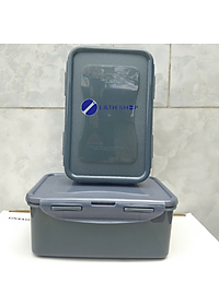 Bộ 2 Hộp Bảo Quản Thực Phẩm Lock&Lock Hình Chữ Nhật Dáng Cao - HPL817H Chất Liệu Nhựa PP, Nắp Có Ron Silicone 1.4L/1 Hộp