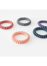 Dây buộc tóc nữ hình dây điện thoại [Set 5 dây] NASI nhiều màu dễ thương phong cách hàn quốc thun cột tóc nữ co giãn tốt phụ kiện tóc giao ngẫu nhiên