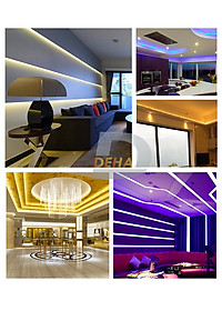 Bộ dây đèn Led RGB đổi màu quấn cây, chống nước, điều khiển chọn màu trang trí tường trần thạch cao, nhà cửa, quán cafe, nhà hàng, bàn, dây bóng 5050 nháy chuyển màu mềm mại, dùng được ngoài trời (Tùy chọn chiều dài dây)