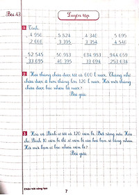Luyện Tập Toán 4 Quyển 1 + Quyển 2 - Trình Bày Trên Giấy Ô Li (Bám Sát SGK Chân Trời Sáng Tạo)