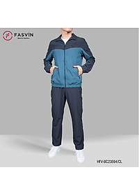 Bộ quần áo gió nam 2 lớp FASVIN BC23594.HN vải thể thao cao cấp lót vải thun hàng chính hãng