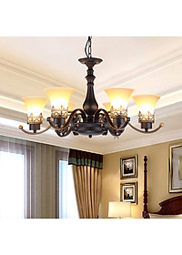 Đèn chùm YADO 6 tay phong cách cổ điển - kèm bóng Led chuyên dụng