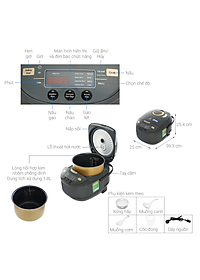 Nồi cơm điện tử 1.8 lít Electrolux E7RC1-650K - Hàng chính hãng