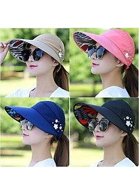 Mũ che nắng nón chống nắng đẹp thời trang nón đi chơi, nón chụp hình và nón đội kèm mũ bảo hiểm che nắng và chống nắng cực mát