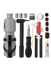 Bộ Dụng Cụ Sửa Chữa Xe Đạp Di Động Bơm Lốp Đa Năng Mini Và Vá Săm Xe Đạp Gắn Sườn Xe (Dạng Bình Nước) MaiLee