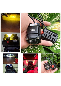 (LOẠI TỐT) Đèn led trợ sáng xe máy 2 màu cốt pha B.M.A bi cầu bản đặc biệt 4 chế độ mẫu mới hàng víp siêu gom , phụ kiện xe máy