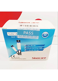 Que Thử Đường Huyết Safe Accu Chính Hãng Sinocare 50 Que + 50 Kim Chích Máu