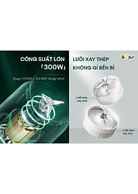 Máy Xay Sinh Tố Đa Năng BEAR BL-B10V2 Gồm 3 Cối Dung Tích 1.2 Lít Công Suất 300 W - Hàng Chính Hãng