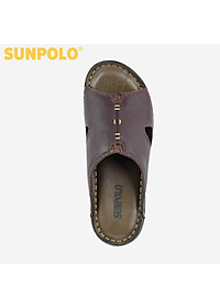 Dép Nam Quai Ngang Da Bò SUNPOLO SUD12