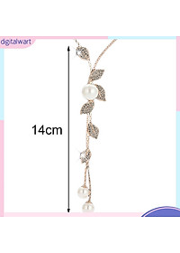  Vòng cổ dài hình chiếc lá đính hạt lấp lánh cho nữ