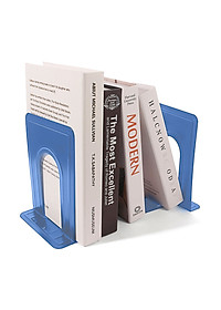 Combo 2 Giá Chặn Sách Kim Loại Để Bàn Bằng Tâm Thép Dày Đặc Có Đường Gân Chịu Lực Legaxi