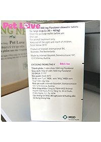 Bravecto diệt ghẻ, ve rận, bọ chét (chó 20 - 40kg)