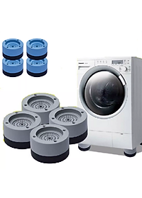 Đế chống rung máy giặt, chân máy giặt chân bàn 4 miếng cao su cao cấp, chống rung chống ồn chống trơn trượt (Giao màu ngẫu nhiên)
