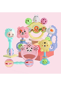 Bộ đồ chơi lục lạc 7 món các nhân vật ngộ nghĩnh, vui nhộn dành cho bé, chất liệu an toàn phù hợp với trẻ nhỏ