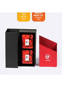 Hộp Quà Thiếc 2 TRÀ VIỆT – Trà Ô Long - Trà Sâm Dứa
