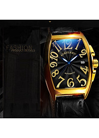 ĐỒNG HỒ NAM CƠ TỰ ĐỘNG CHÍNH HÃNG AOKULASIC DÂY THÉP ĐÚC ĐẶC KHÓA BƯỚM KÍNH SAPHIRE - CÓ LỊCH NGÀY AOK69