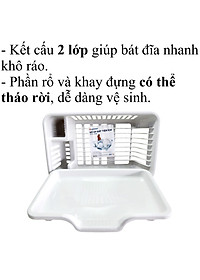 Rổ Úp Bát Việt Nhật Kèm Khay Hứng Nước 3535 