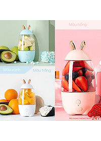 Máy xay sinh tố cầm tay đa năng tai thỏ xinh xắn Bunny  ( 50W - 300ml ) - Hàng Chính Hãng