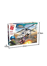 Đồ chơi lắp ráp mô hình máy bay trực thăng công kích QMAN 3211