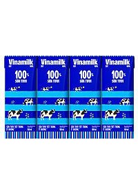 THÙNG 48 HỘP SỮA TƯƠI TIỆT TRÙNG VINAMILK 100% ÍT ĐƯỜNG 180ML