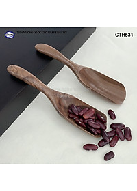 Thìa/Muỗng xúc trà gỗ Óc Chó (15cm) CTH531 - Dùng xúc cafe, xúc gia vị, ăn uống sạch, decor trang trí