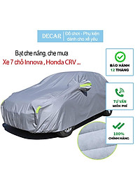 Bạt phủ xe ô tô 7 chỗ có 3 lớp cao cấp , bạt phủ trùm xe hơi dòng Innova, Ecosport, Crv, CX5, Tucson, Santafe, Carens