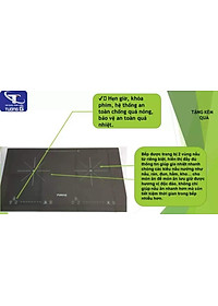 Bếp Từ Đôi Fumak FM-IC2000 Mặt kính cường lực, hệ thống cảm ứng, công suất 4000W - Hàng Chính Hãng