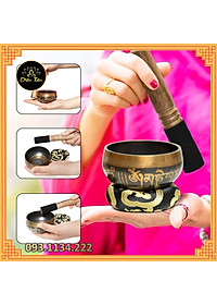 Bát hát Tây Tạng - chuông xoay thiền, tập yoga size 12.5cm